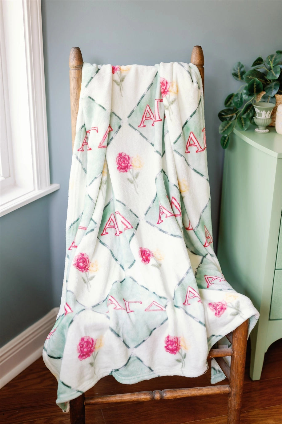 Alpha Gamma Delta Flannel Fleece Blanket