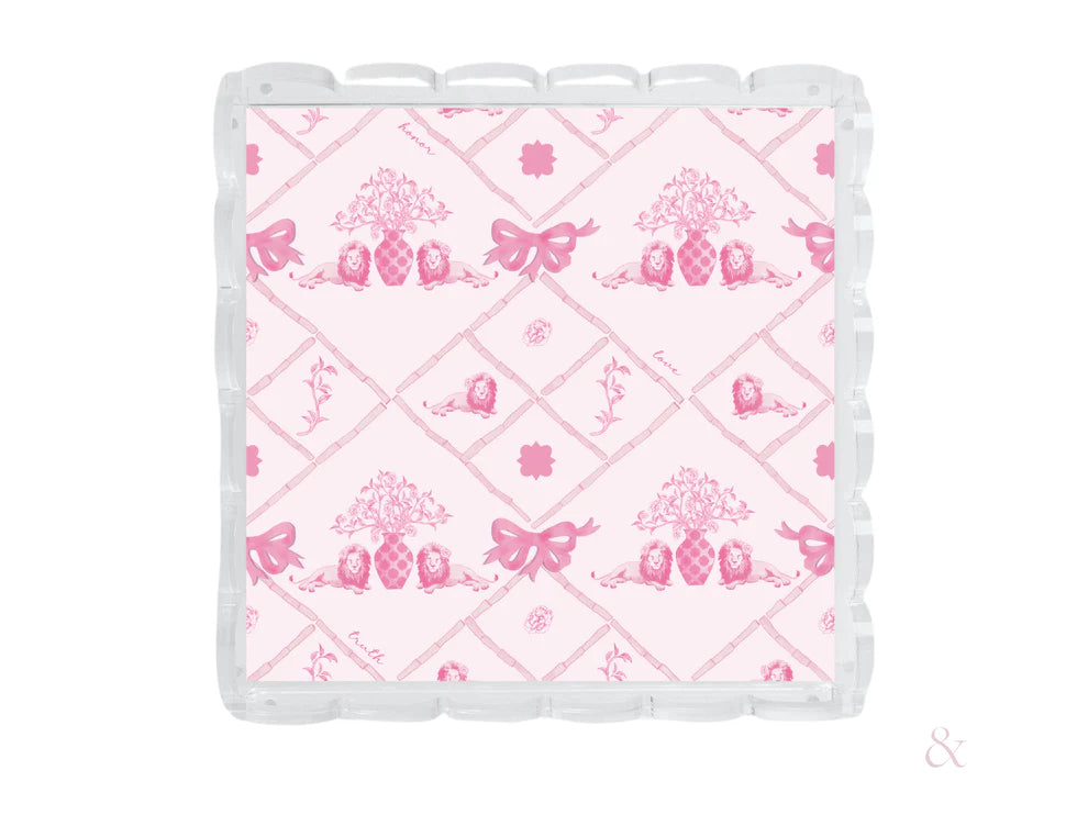 Phi Mu Scalloped Tray
