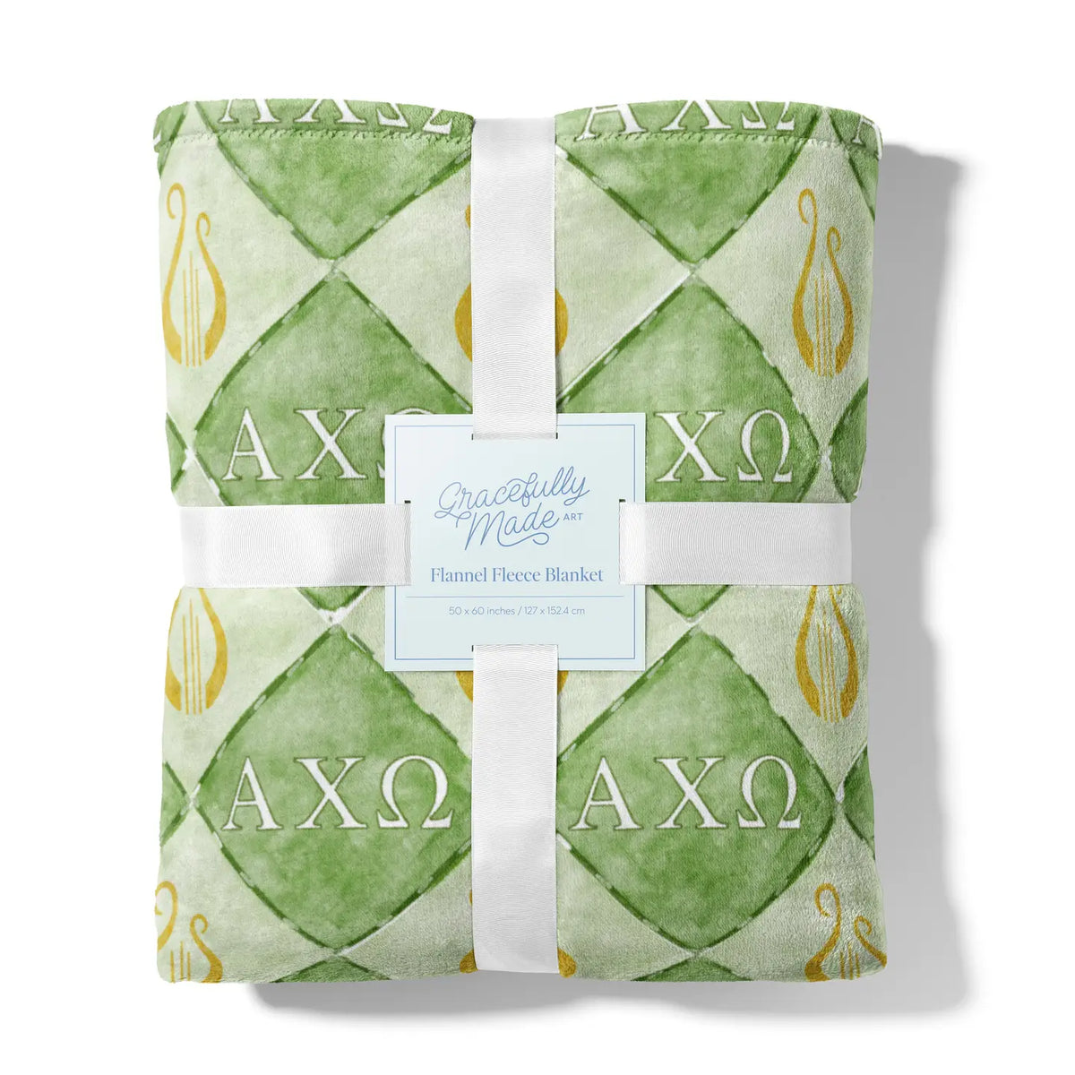 Alpha Chi Omega Flannel Fleece Blanket