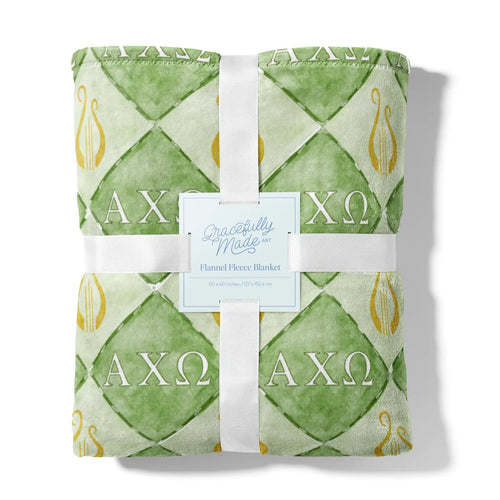 Alpha Chi Flannel Fleece Blanket