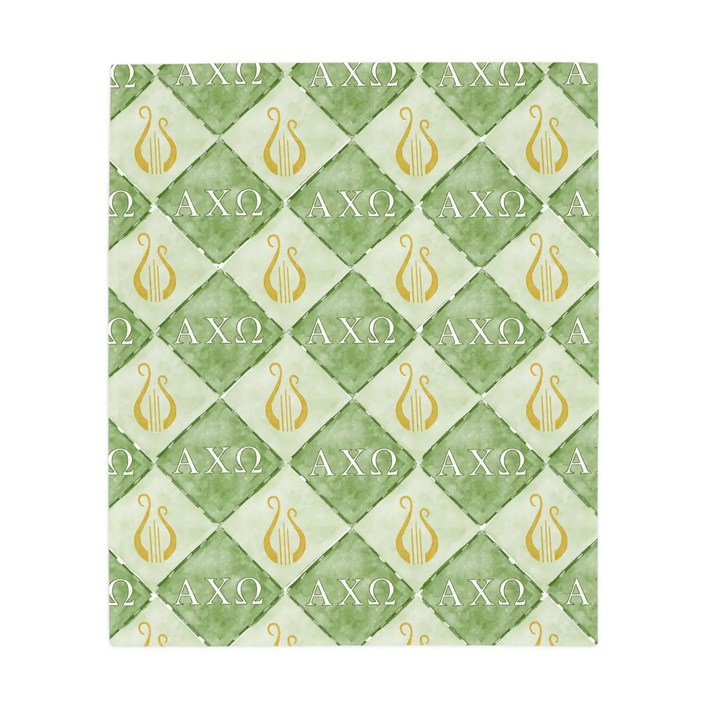 Alpha Chi Omega Flannel Fleece Blanket