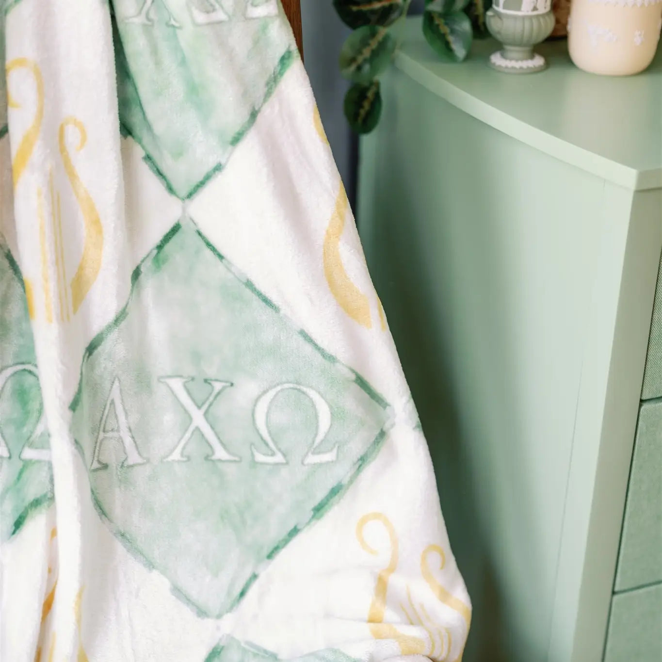 Alpha Chi Omega Flannel Fleece Blanket