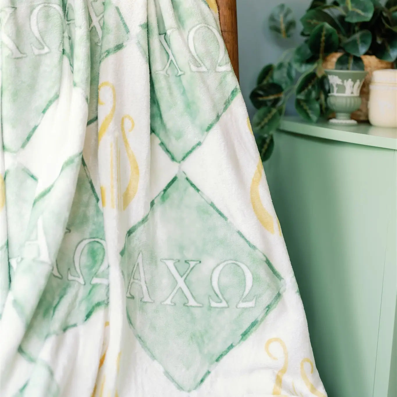 Alpha Chi Omega Flannel Fleece Blanket