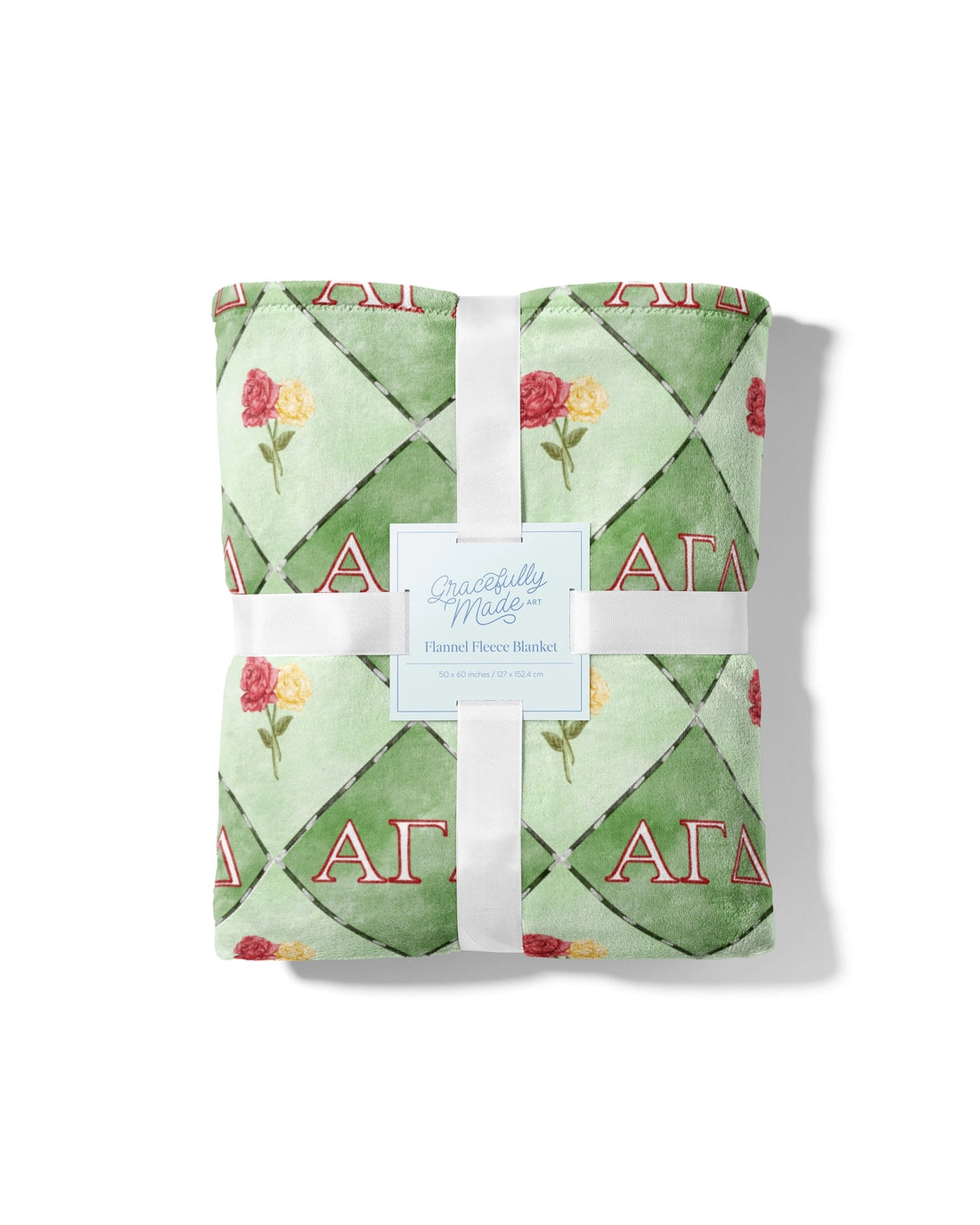 Alpha Gamma Delta Flannel Fleece Blanket