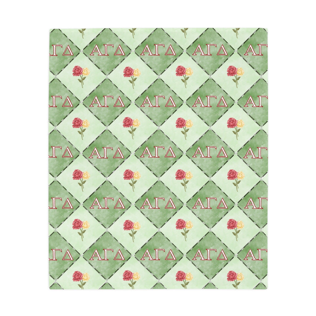 Alpha Gamma Delta Flannel Fleece Blanket