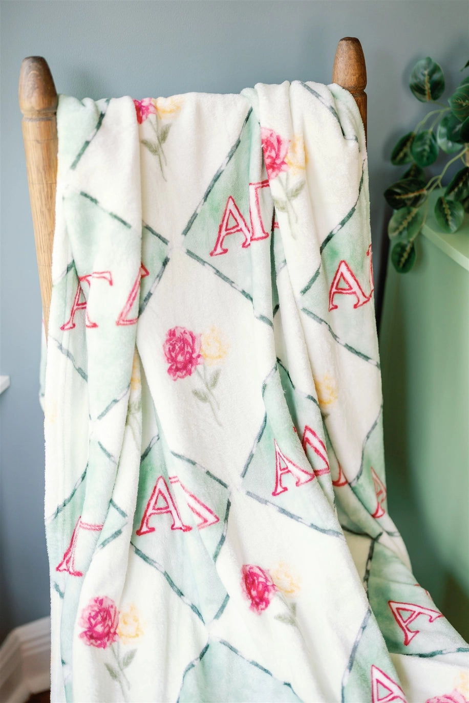 Alpha Gamma Delta Flannel Fleece Blanket