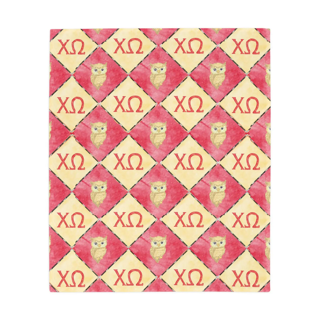 Chi Omega Flannel Fleece Blanket