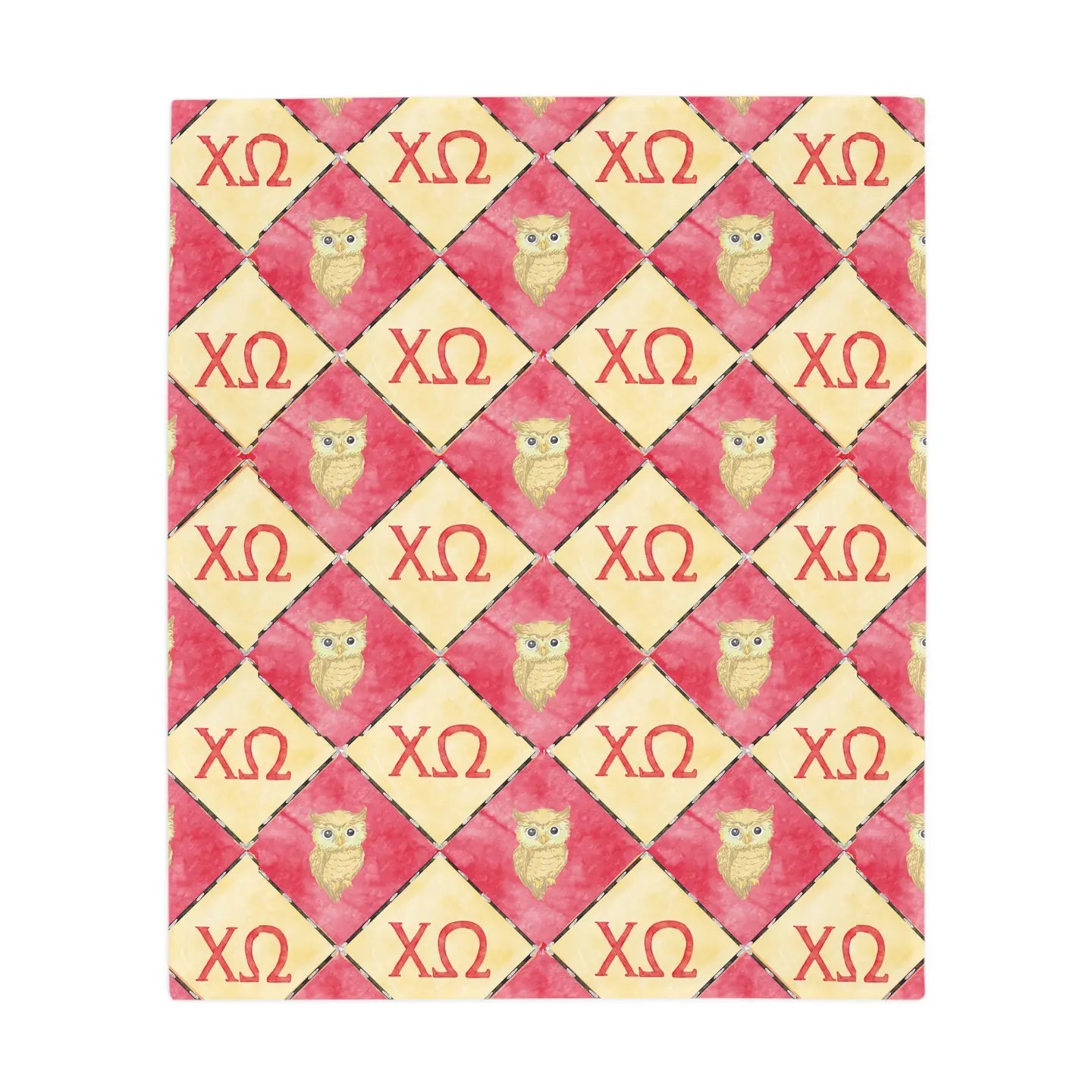 Chi Omega Flannel Fleece Blanket