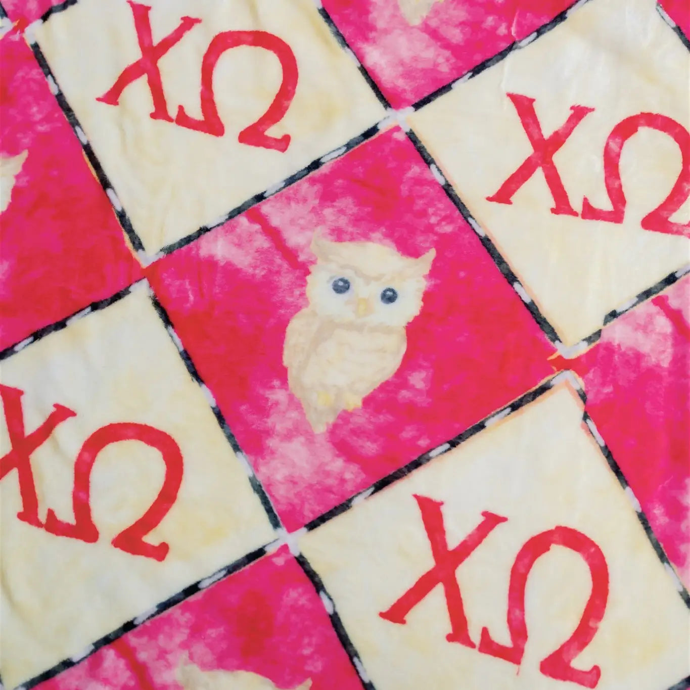 Chi Omega Flannel Fleece Blanket