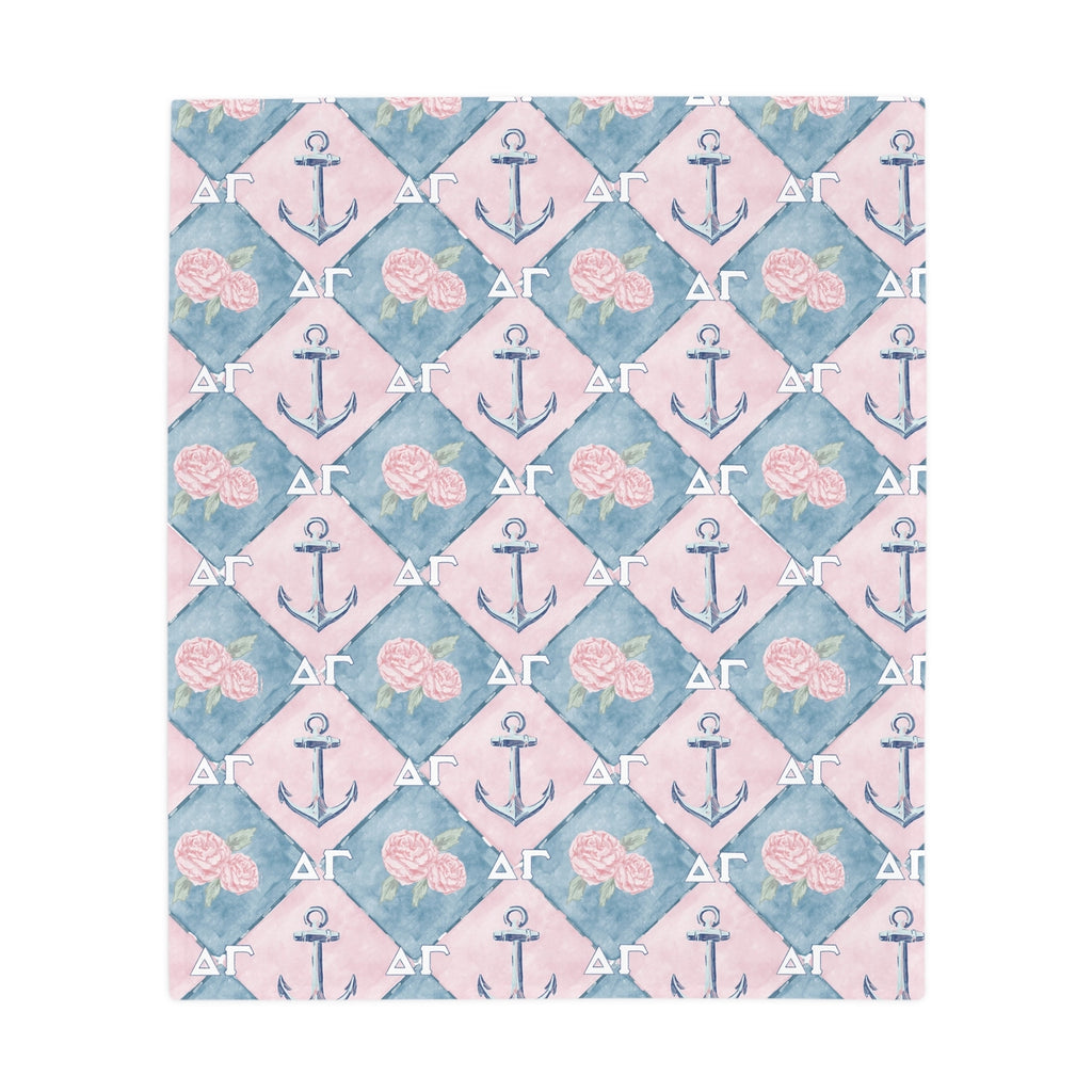 Delta Gamma Flannel Fleece Blanket