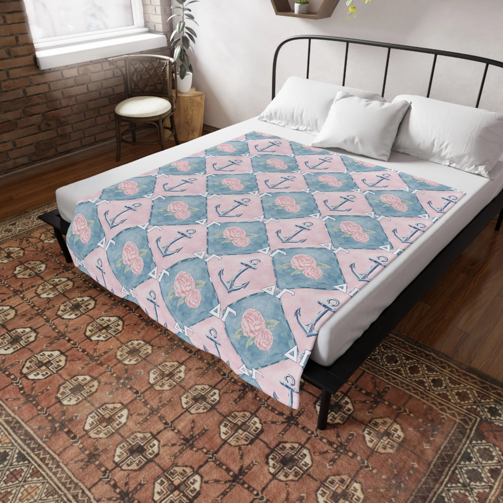 Delta Gamma Flannel Fleece Blanket