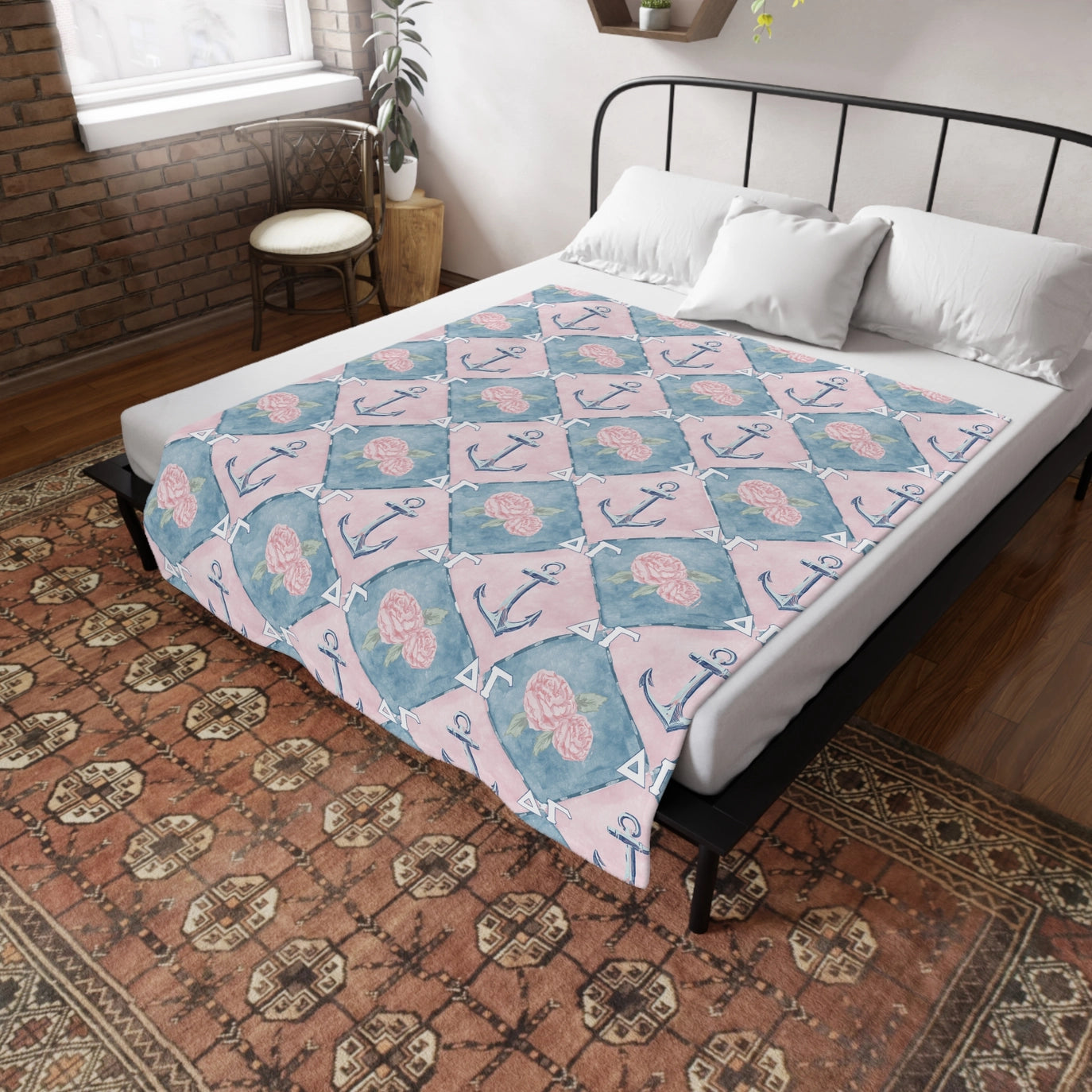 Delta Gamma Flannel Fleece Blanket