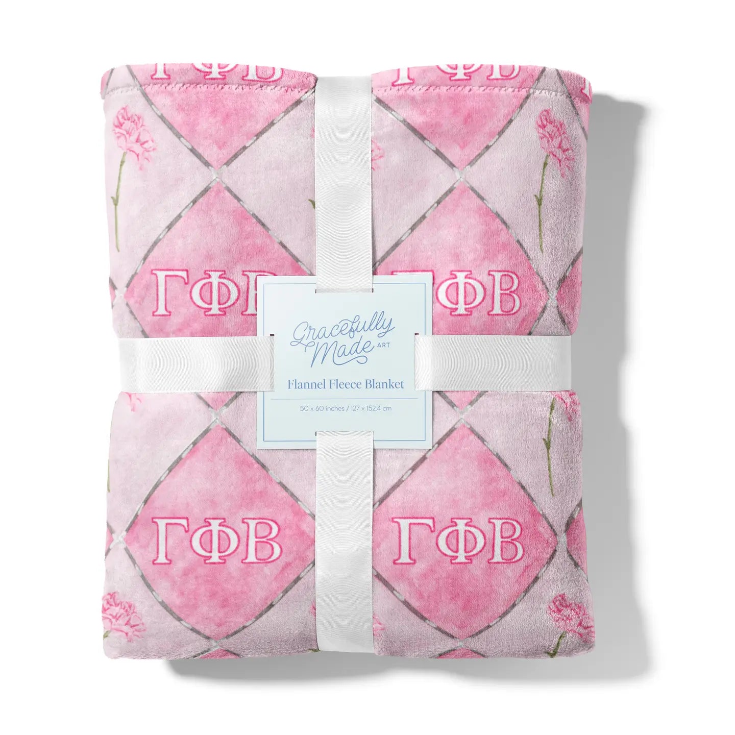 Gamma Phi Flannel Fleece Blanket