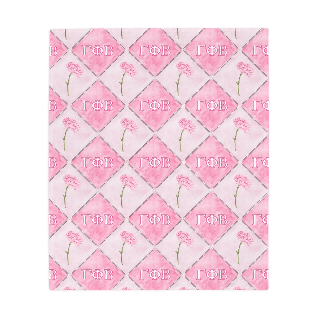 Gamma Phi Flannel Fleece Blanket