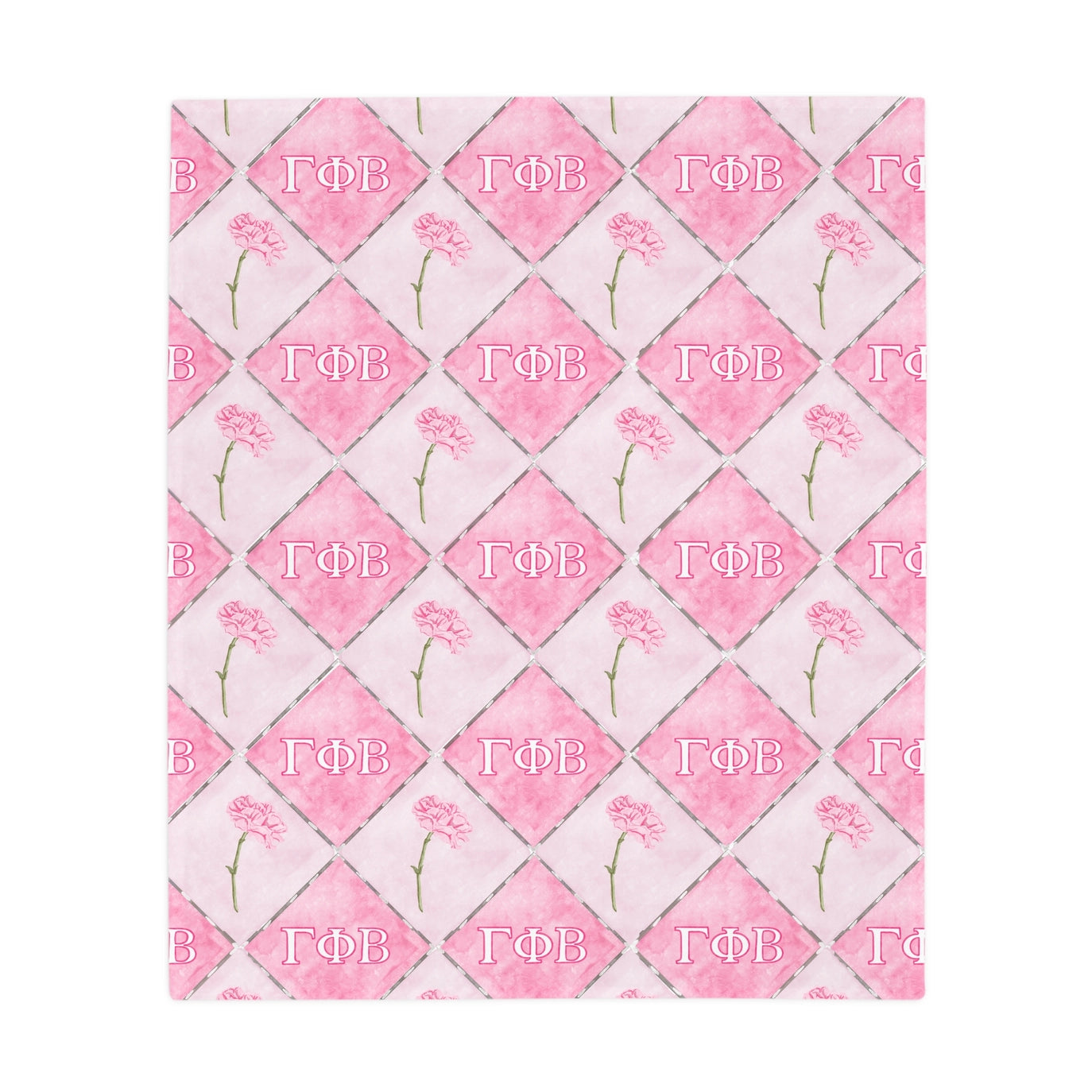 Gamma Phi Flannel Fleece Blanket