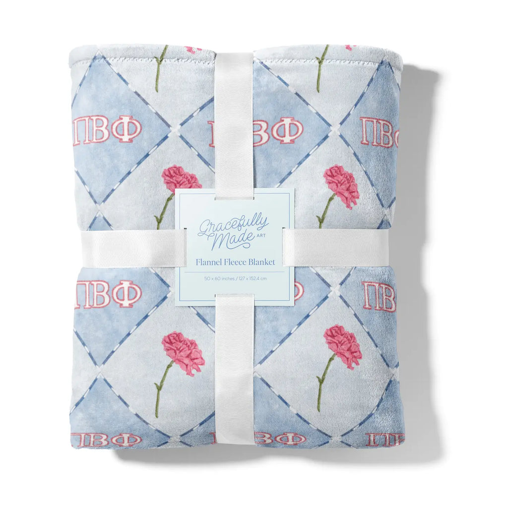 Pi Beta Phi Flannel Fleece Blanket