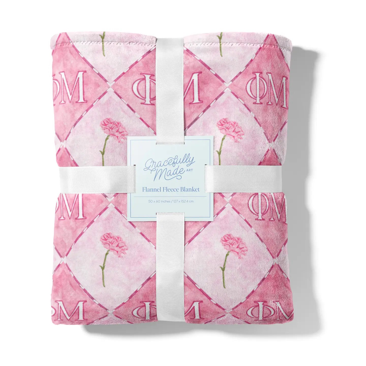 Phi Mu Flannel Fleece Blanket